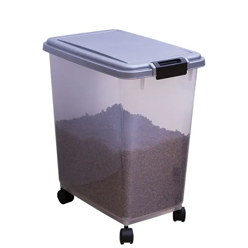 Clear Pet Cat Dog Food Storage Container Dog Food Storage Bin