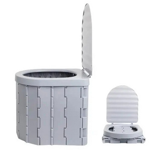 Folding Camping Potty Travel Portable Plastic Adult Toilet For Car Boat Hiking Long Trips