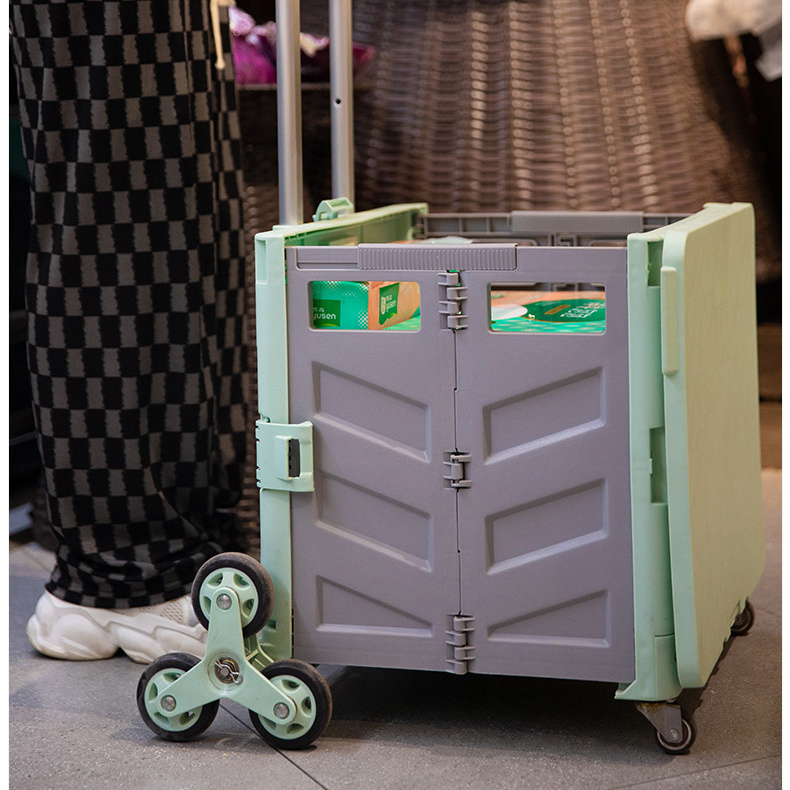 Folding Boot shopping Cart /Trolley/ Crate Shopping Trolley on Wheels