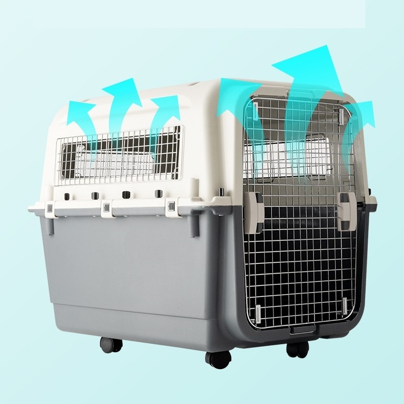 Pet Transport Carrying Bag Dog Travel Bag Airline Approved Handbag Dog Pet Air Box Pet Consignment Box Plastic Cat Air Box&wheel