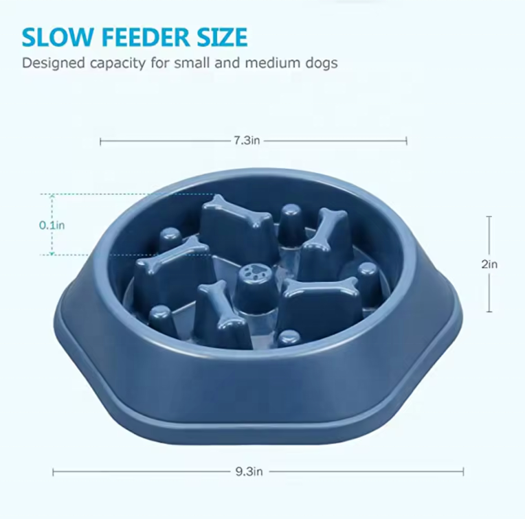 Slow Feeding Dog Bowls Anti-choking Bone Pattern Puzzle Dog Food Bowls Suitable For Slow Feeding