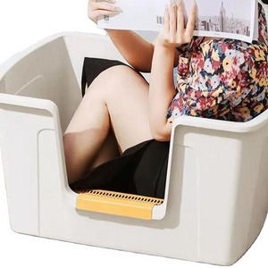 Oversized modern cat litter basin top entry travel portable cat litter box big