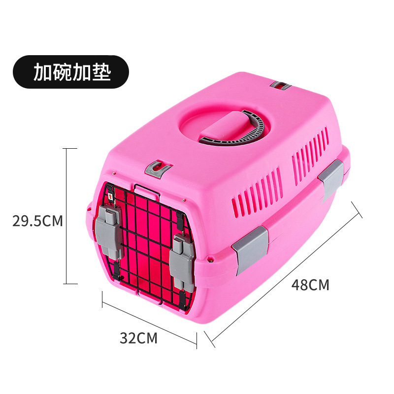 Portable Pet Cages Carriers Plastic Large Traveling Dog Crates