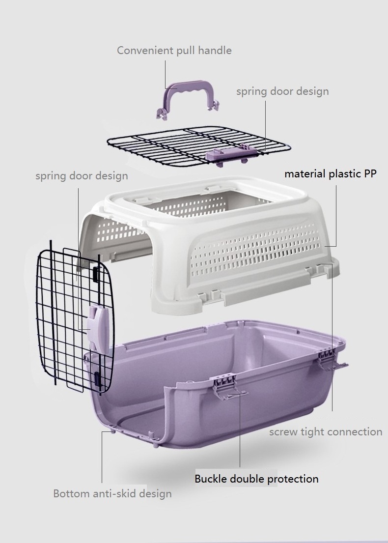 New Outdoor Iron door Pet Carrier For Cat Dog Puppy Rabbit airline transport box Carrier Travel Box Basket flight Cage