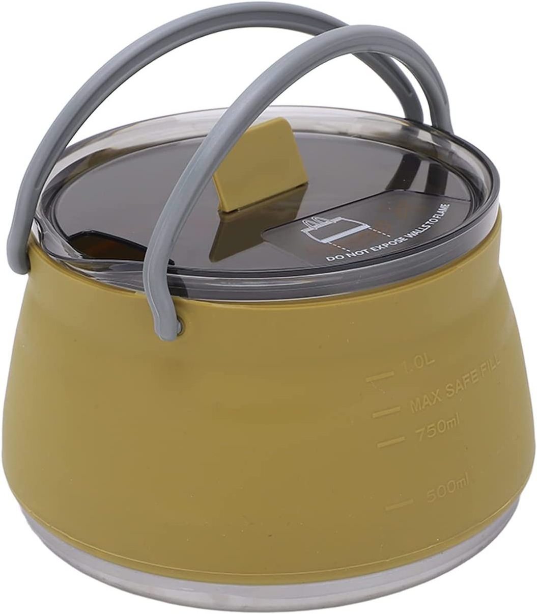 Hiking Travel Folding Cooking Pot Silicone Collapsible Camping Portable Kettle For Outdoor