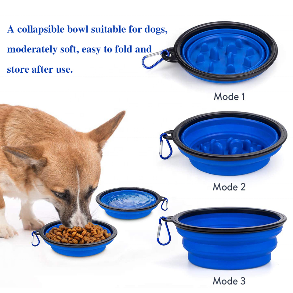 Foldable Dog Bowl Portable Foldable Travel Pet Bowl Cat Feeding Water Food Bowl Made Of Silicone