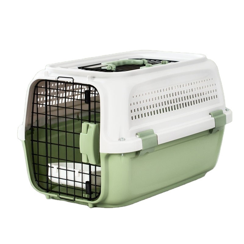 New Outdoor Iron door Pet Carrier For Cat Dog Puppy Rabbit airline transport box Carrier Travel Box Basket flight Cage