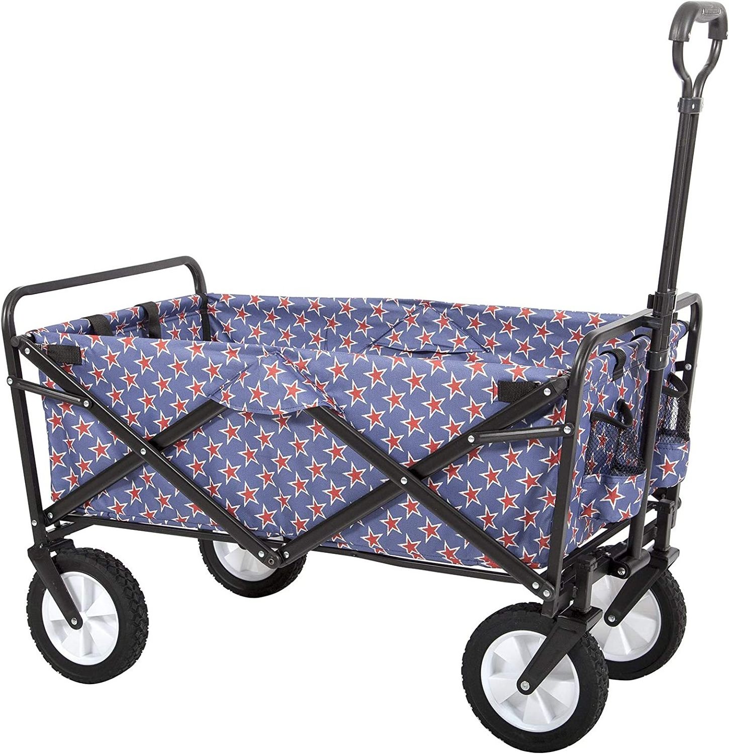 Custom Collapsible Wagon Cart Foldable Wagon Cart Removable Canopy 600D Oxford Cloth Collapsible Wagon Cart