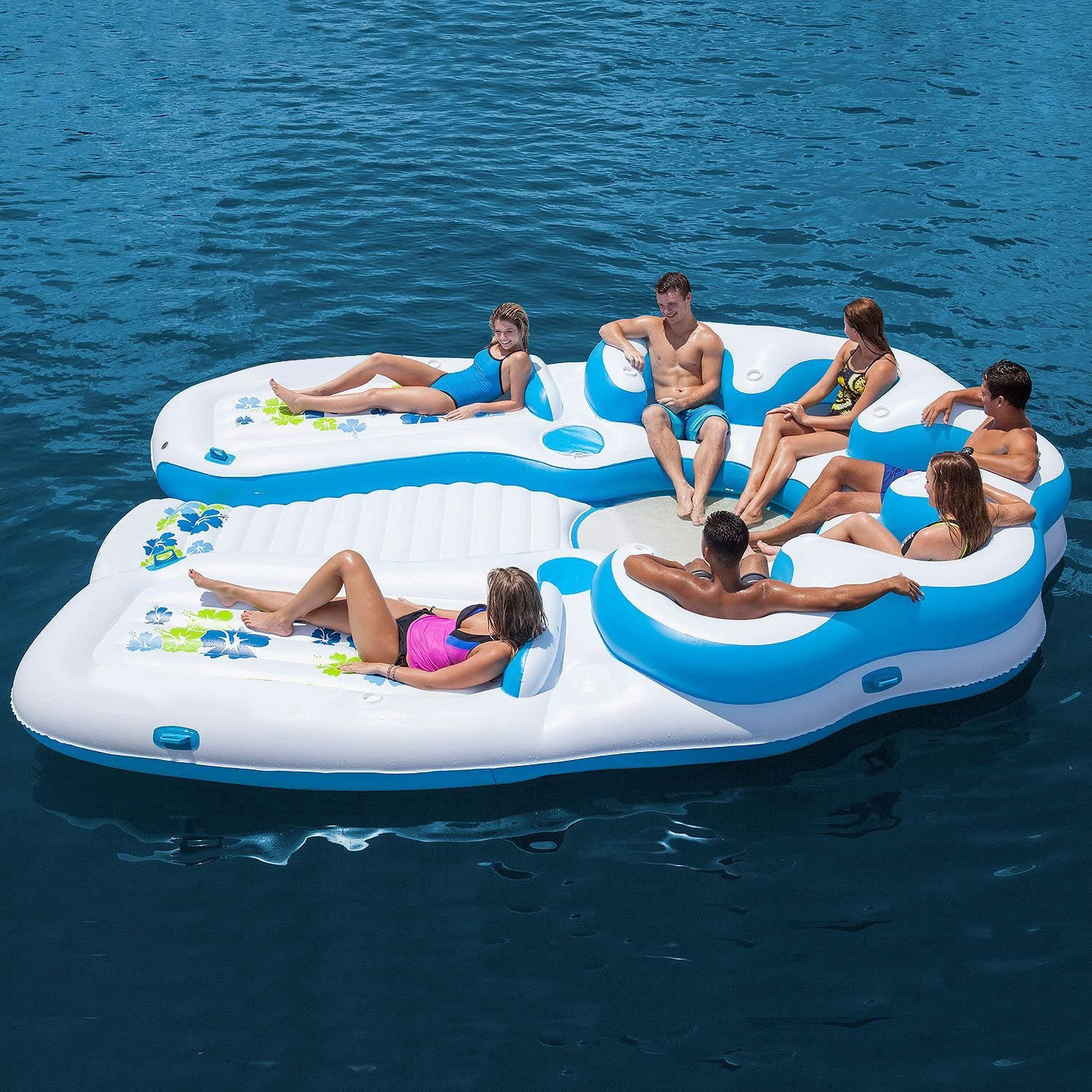 Custom-made water float platform for jet ski inflatable floating island for family