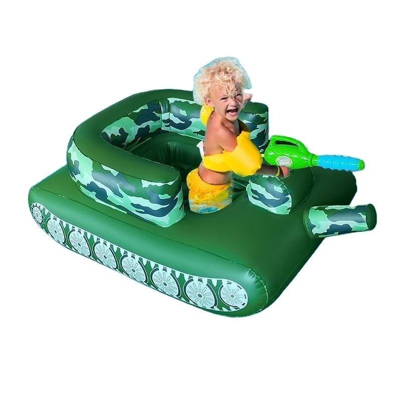 New Design Funny Pool Children's Inflatable Tank Pool Float Toys Floating Raft Water Jet Car