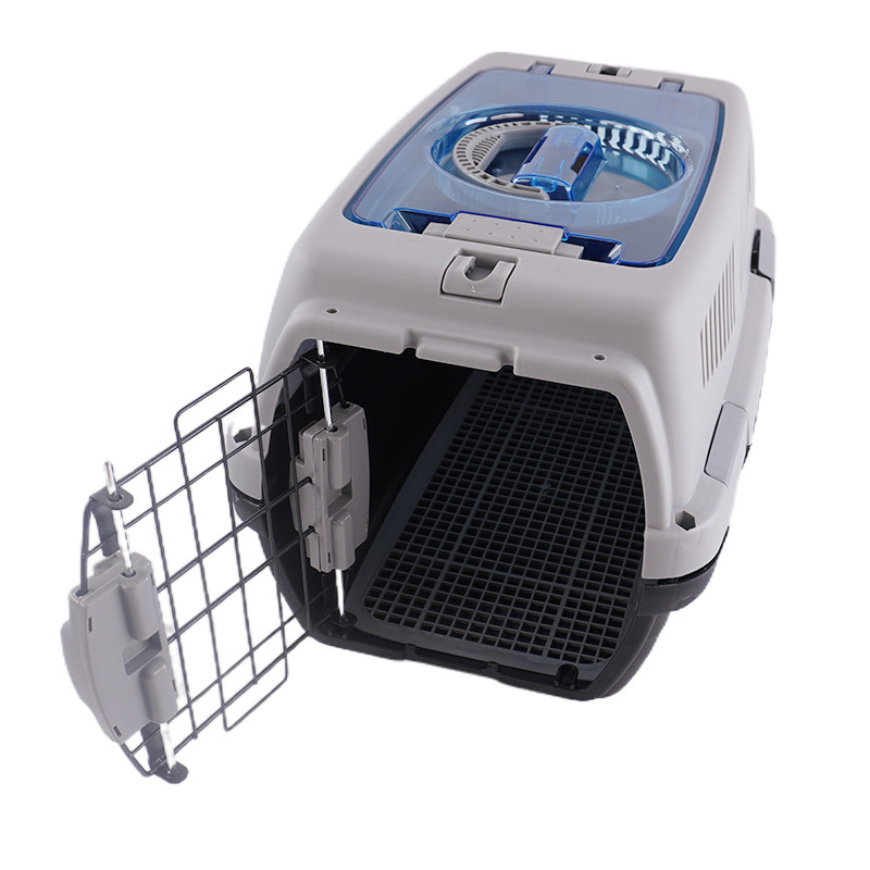 Airline Approved Portable Plastic Large Air Travel Kennel On Wheels Pet Dog Cat Carrier Crate Cage For Sale