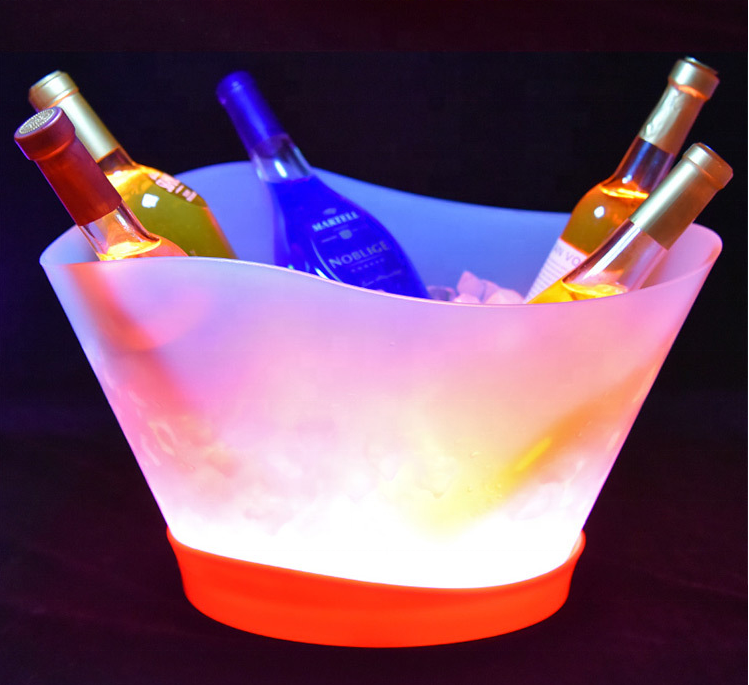 LED 12L Colorful Plastic Large Champagne Wine Multi Colors Changing Party Home Bar Clubs Ice Bucket