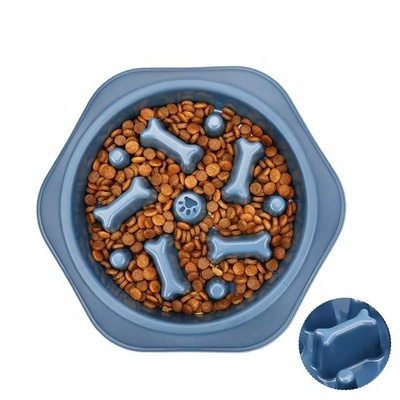 New Design Eco-friendly Plastic Anti Choking Washable Pet Small Dog And Cat Food Slow Feeder Bowl