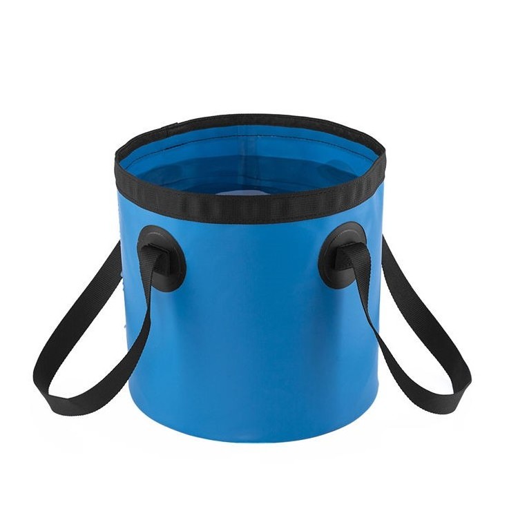 Camping Collapsible Wash Basin 500D PVC 30l Waterproof Folding Water Storage Bucket Fishing Bucket Folding Bucket