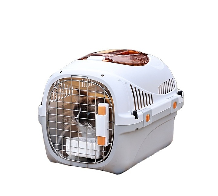 Easy install Large space Air approved travel outdoor dog kennel box house with wheel plastic cat cage pet carrier for dog