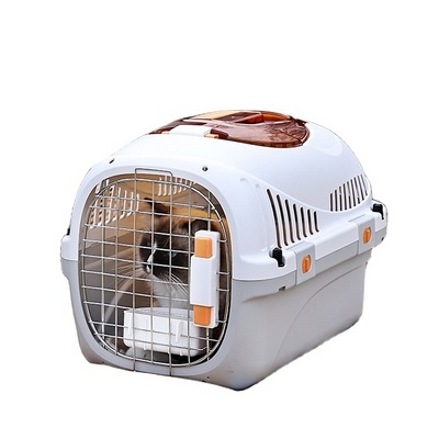 Easy install Large space Air approved travel outdoor dog kennel box house with wheel plastic cat cage pet carrier for dog