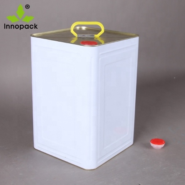 18L 20L cooking oil jerry can large square empty edible cooking oil metal pail packaging tin can