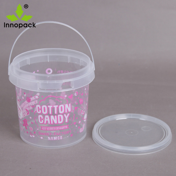 Mini ice cream  plastic yogurt bucket  1L / 2L / 2.5L