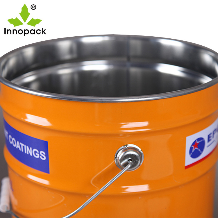 custom printed 20L 5 gallon stainless steel pail with lid