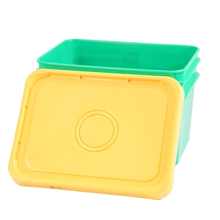 Storage PP Pails Custom color Rectangular pail 20L plastic bucket with lid