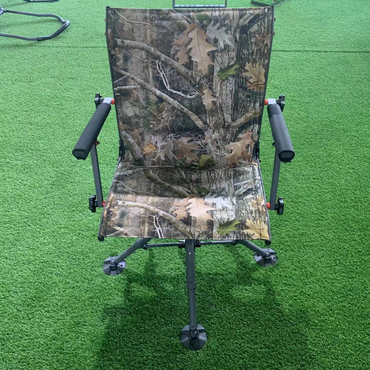 2023 New Outdoor Folding Chair Oxford Fabric 360 Degree Swivel Hunting Blind Chair