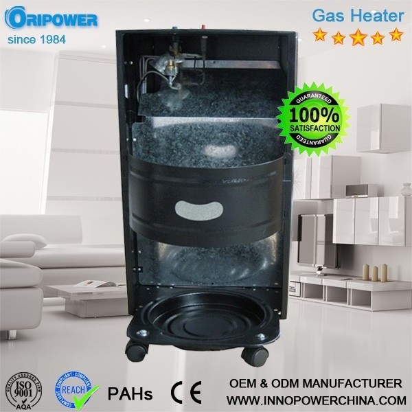 Free standing ceramic plate LPG room heaters CE certified portable mobile cabinet gas heater for indoor use