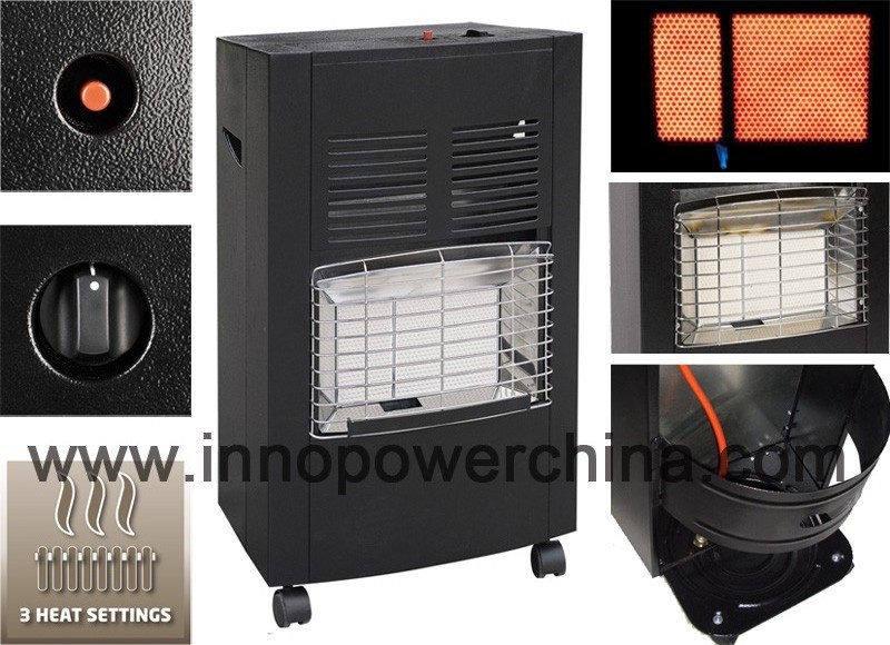 Free standing ceramic plate LPG room heaters CE certified portable mobile cabinet gas heater for indoor use