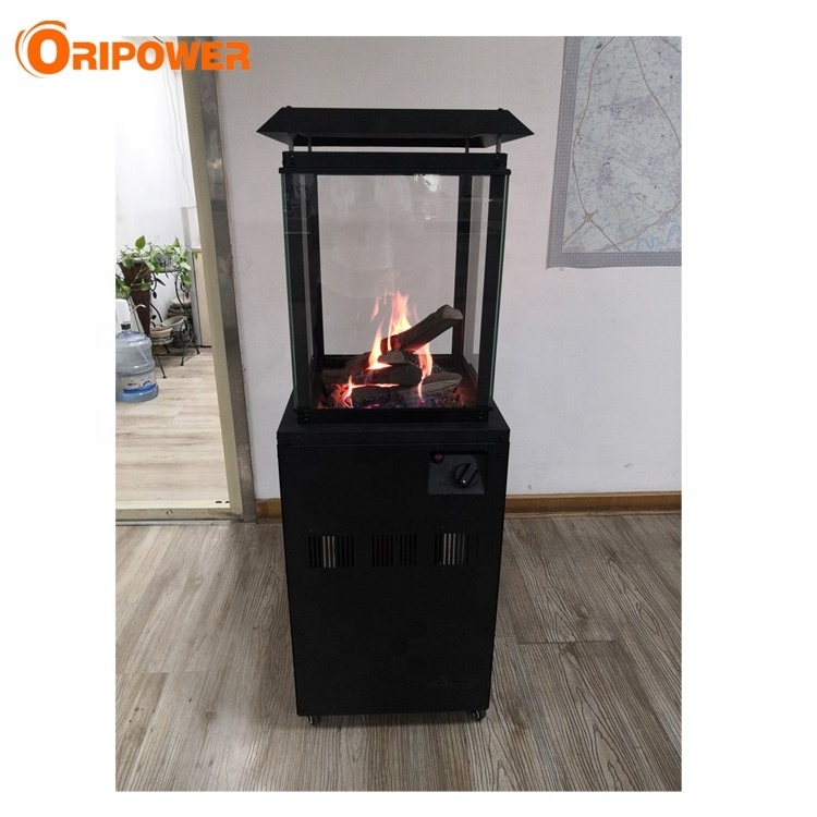 CE Factory Direct  Firepit Gas Garden Terrace Heater Firepit Gas Glass Tube Flame Pyramid Outdoor Patio Gas Heater P1201