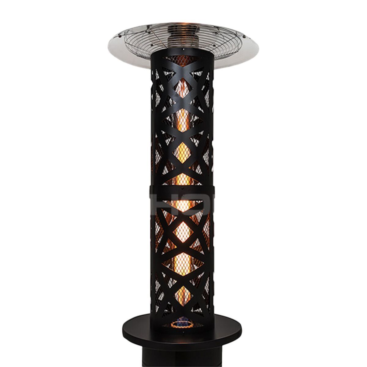 Outdoor garden glass tube gas patio heater in round shape for cafe,restaurant