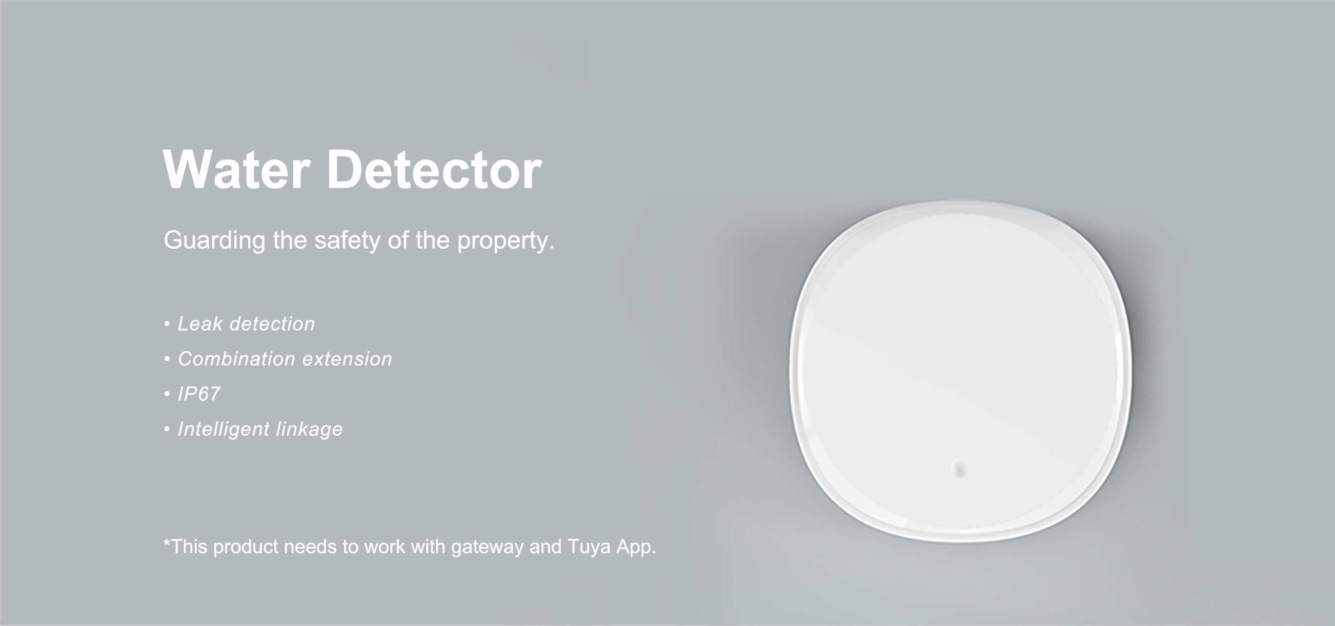 Innopro Tuya ZigBee Wireless Water Leak Detector Sensor for Kitchen Bathroom Basement