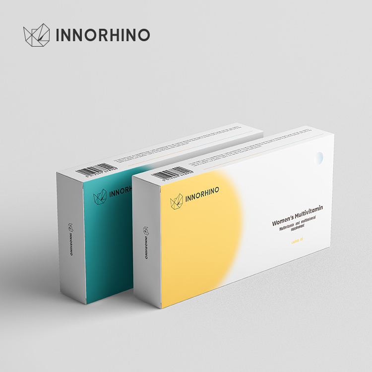 INNORHINO Custom Design Medicine Pill Tablet Packaging Paper Box for Medicine