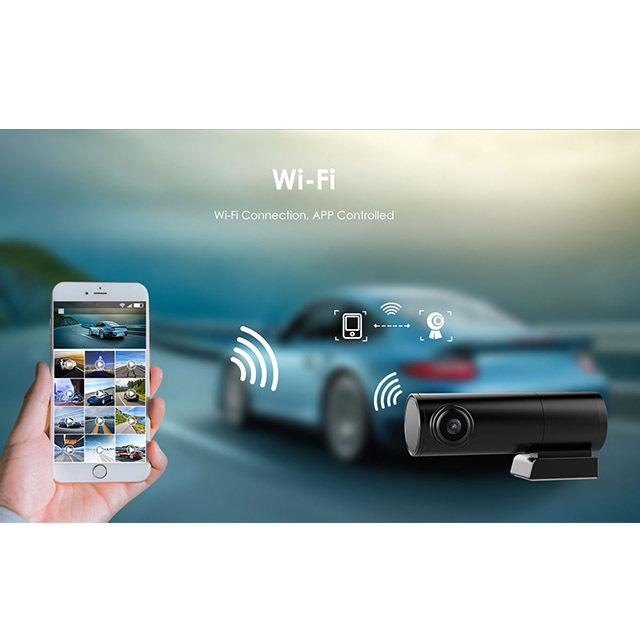 Dual channel front and rear camera mini QHD 2160p gps wifi infrared night vision 4k car black box