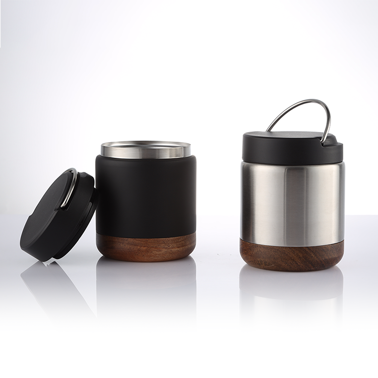 Sustainable 1000ML Recycled Stainless Steel Food Storage & Container with Acacia Lid