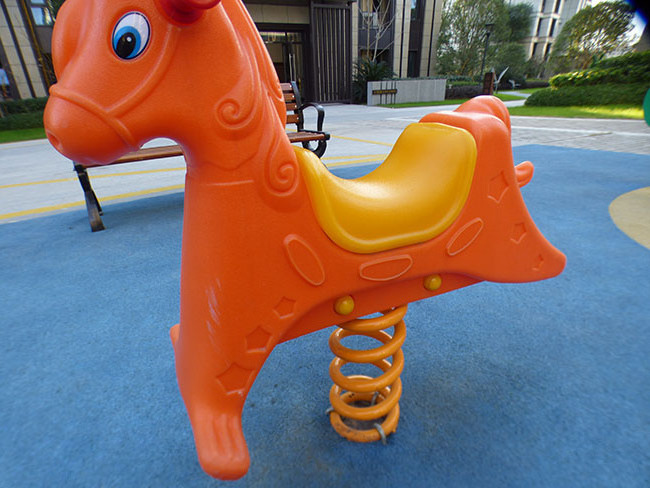 Outdoor Playground HDPE Animal Rocking Spring Rocking Horse Kids Spring Rider Toys Plastic Horse for Sale