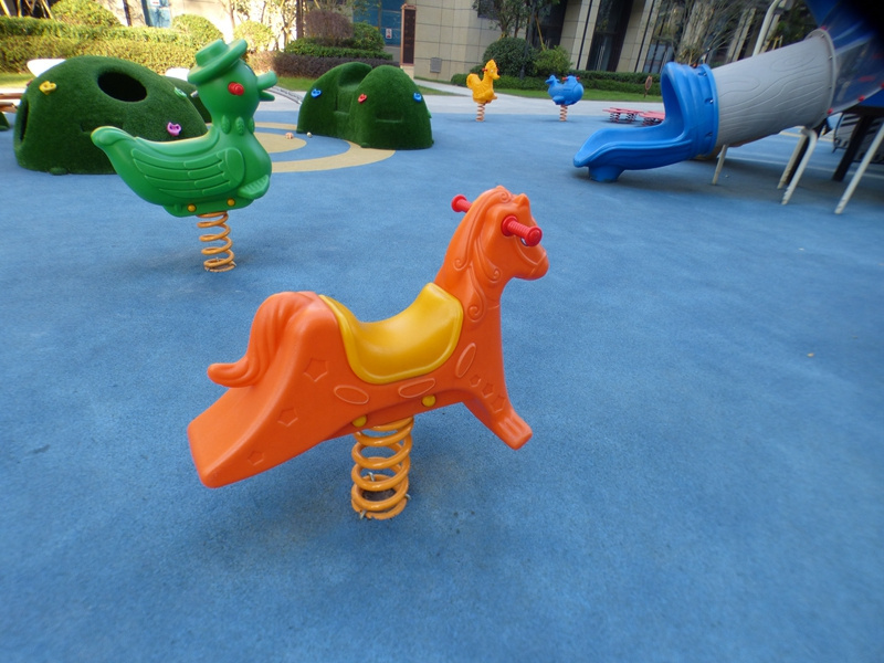 Outdoor Playground HDPE Animal Rocking Spring Rocking Horse Kids Spring Rider Toys Plastic Horse for Sale