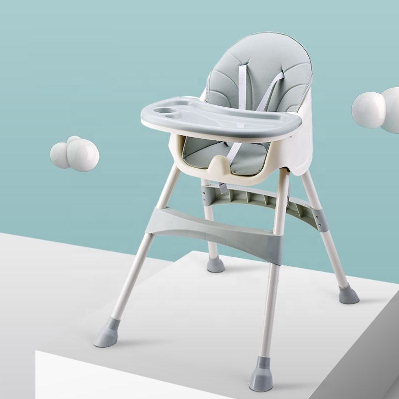 Multi-function portable kids dinning chair with foldable baby feeding chair and baby rocker