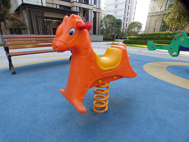 Outdoor Playground HDPE Animal Rocking Spring Rocking Horse Kids Spring Rider Toys Plastic Horse for Sale