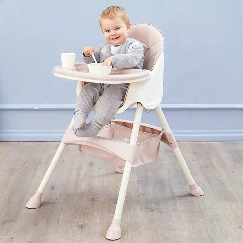 Multi-function portable kids dinning chair with foldable baby feeding chair and baby rocker