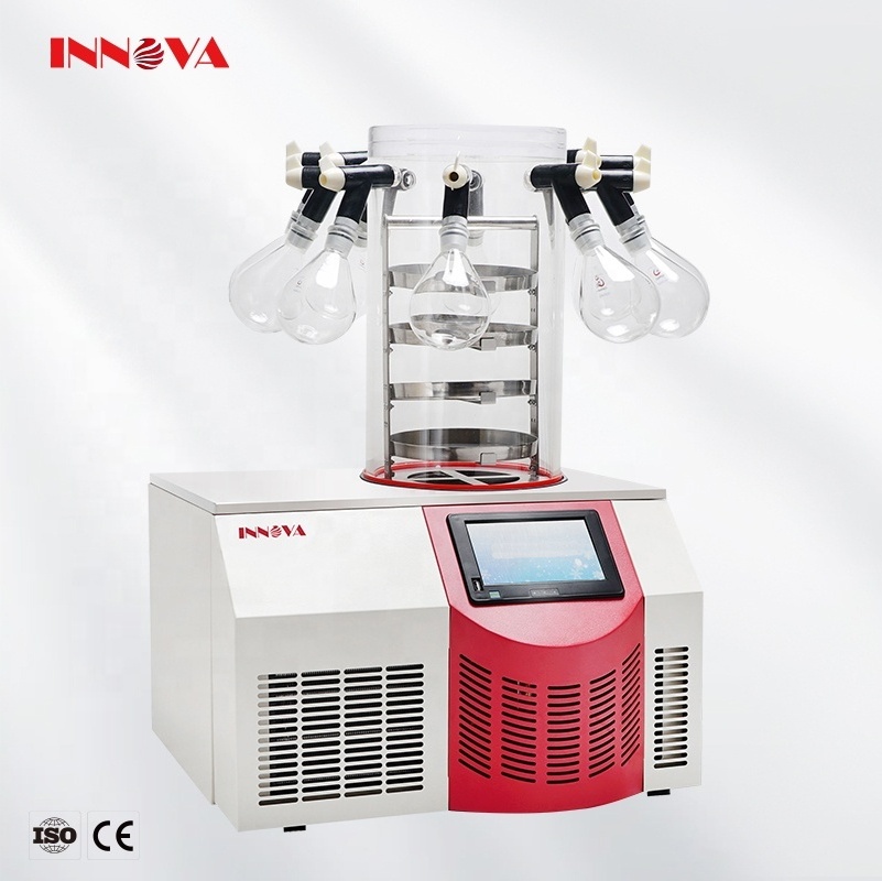 INNOVA Factory Mini Freeze Dryer Lyophilizer Benchtop Vacuum Freeze Dryer with Stoppering Function