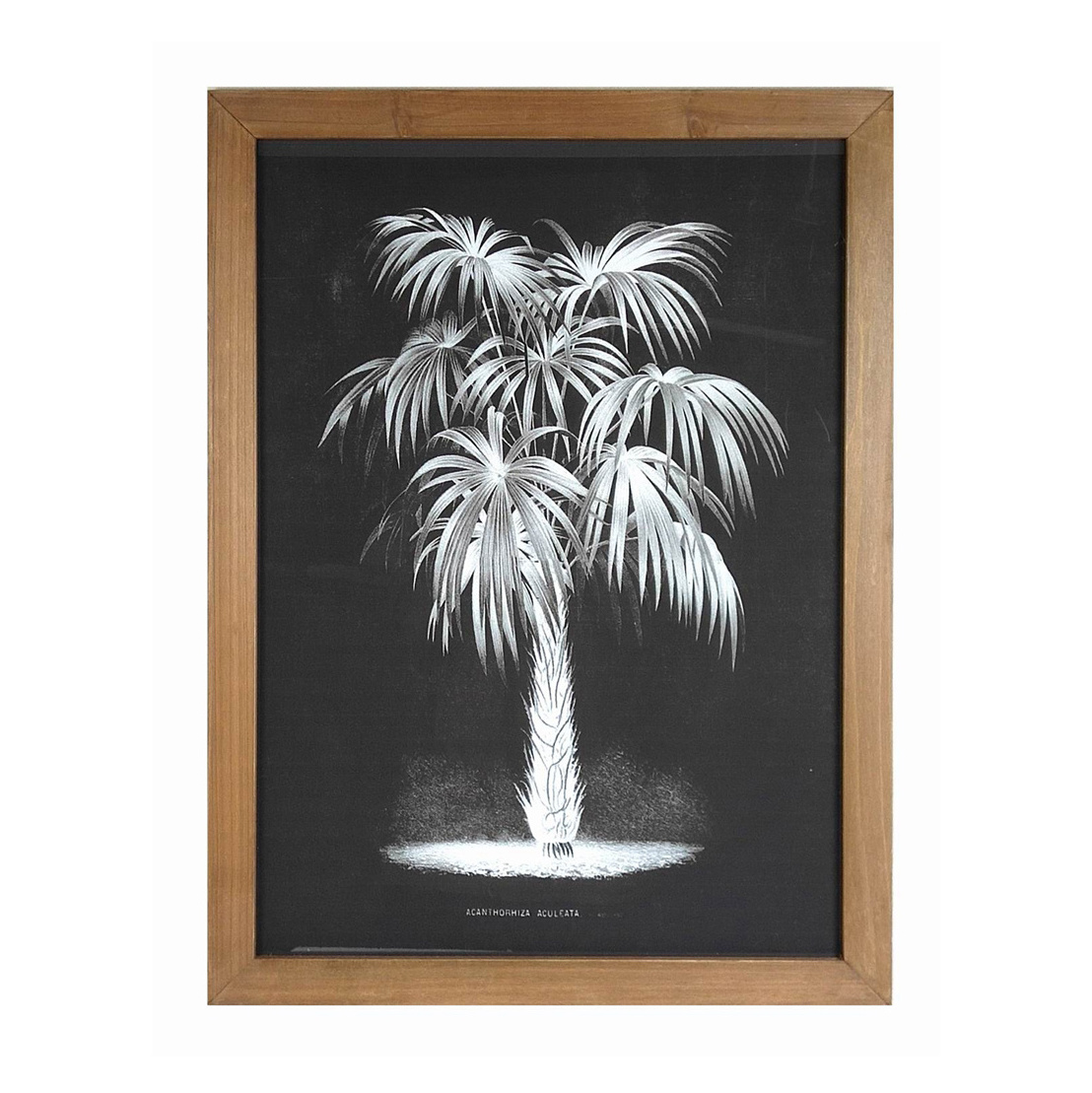 INNOVA Home living room decor rustic black and white palm tree painting wooden wall decorative art panels