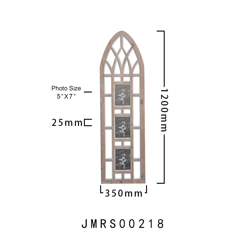Rustic Wall Mounted Multi Photo Frame Window Shape Wooden Sweet Cute Memories Baby Boy Girl Family Pictures Collage