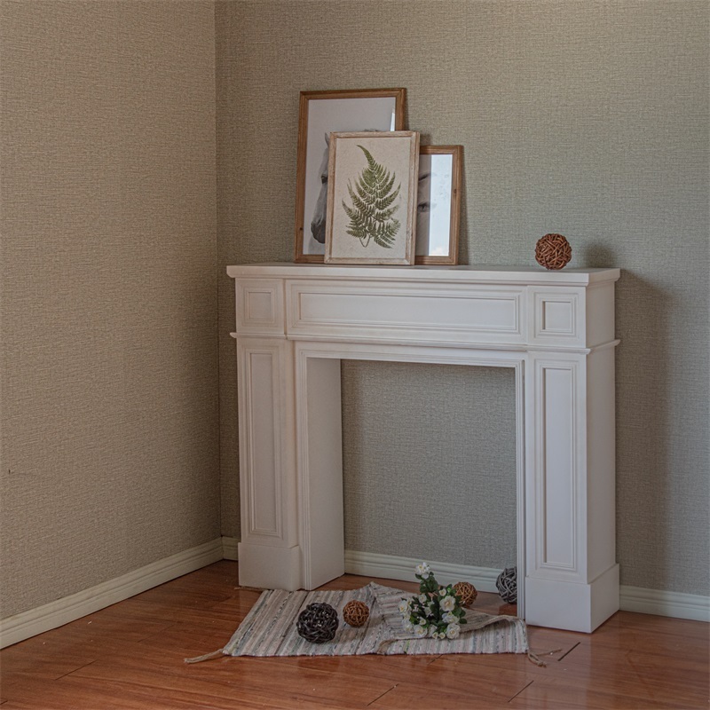 INNOVA modern design classical decorative wooden fireplace , antique french style white wood fireplace mantel