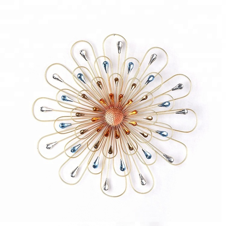 INNOVAHOME Ornament home metal flower interior living room wall decor