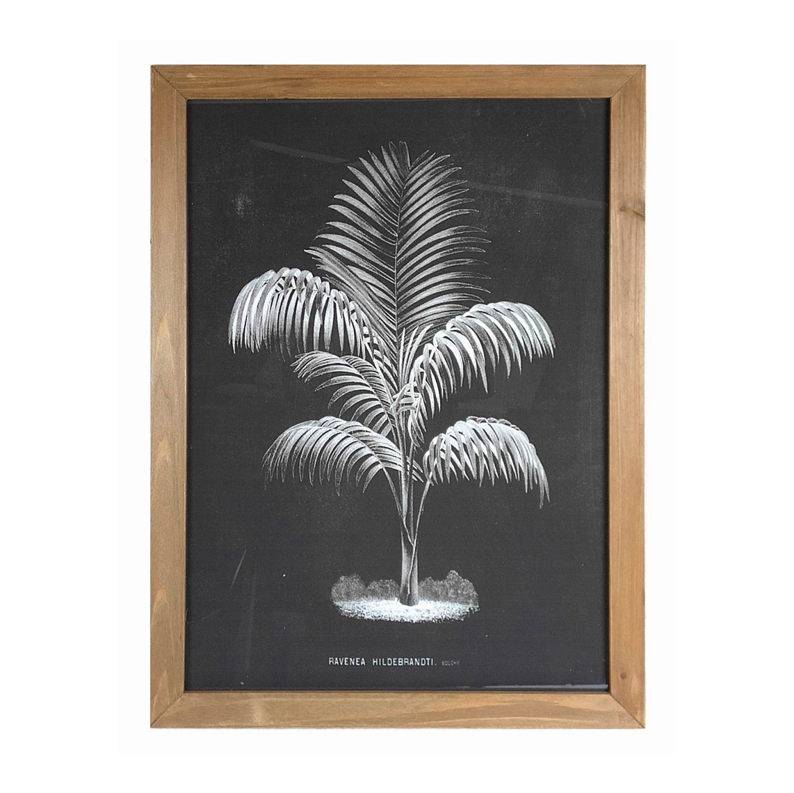 INNOVA Home living room decor rustic black and white palm tree painting wooden wall decorative art panels