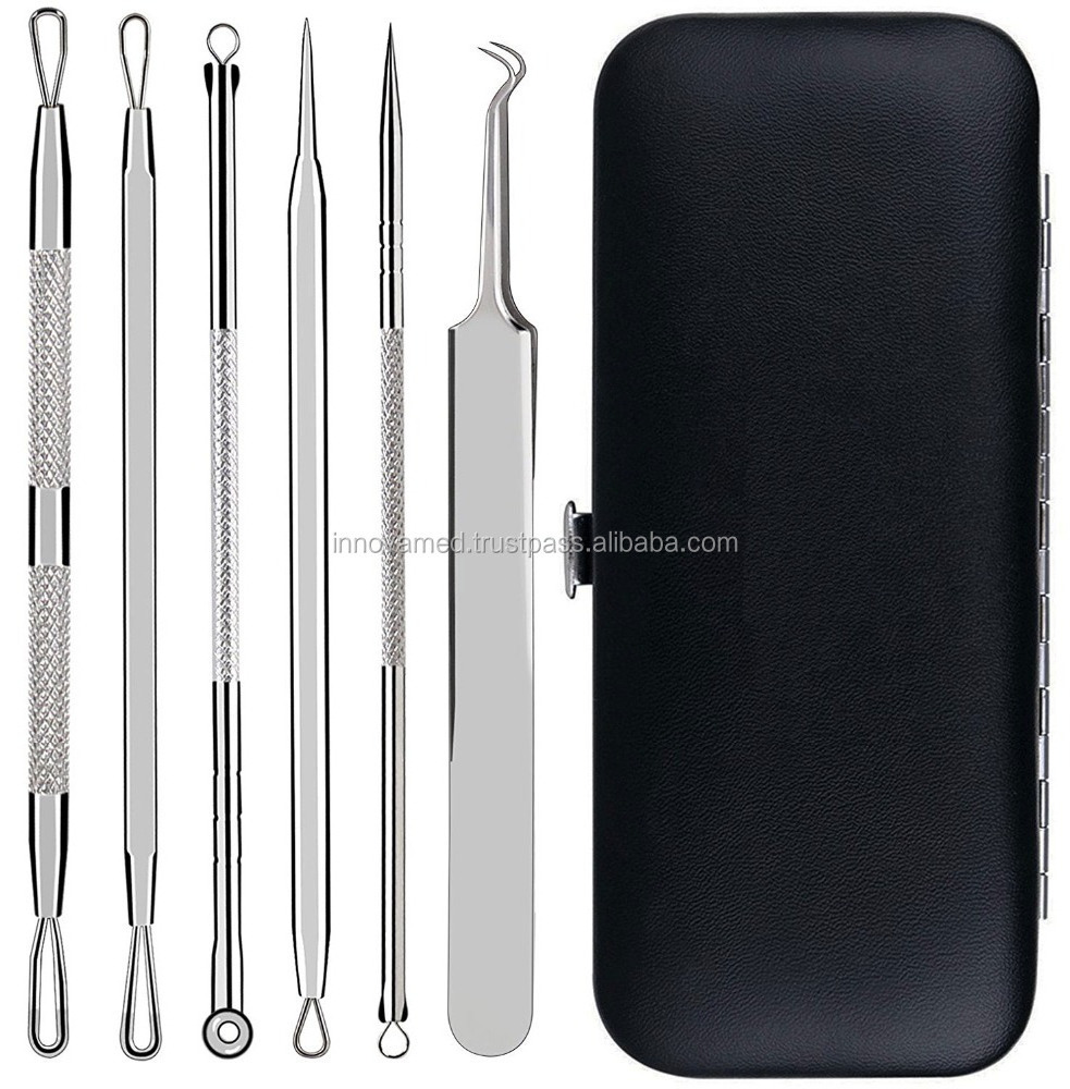 Blackhead Remover Tool 6 Pcs Versatile Removal Kit Facial Extractor Kit Customized Stainless Steel Skin Care Treatments