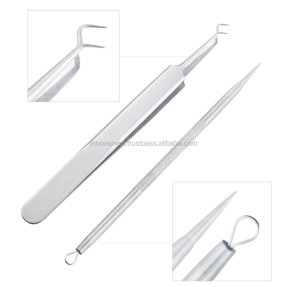 Blackhead Remover Tool 6 Pcs Versatile Removal Kit Facial Extractor Kit Customized Stainless Steel Skin Care Treatments