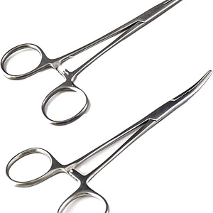 Pair of Fishing Forceps, Straight and Curved, Stainless Steel - Ideal Fishing Pliers for Any Fishing Tackle Kit