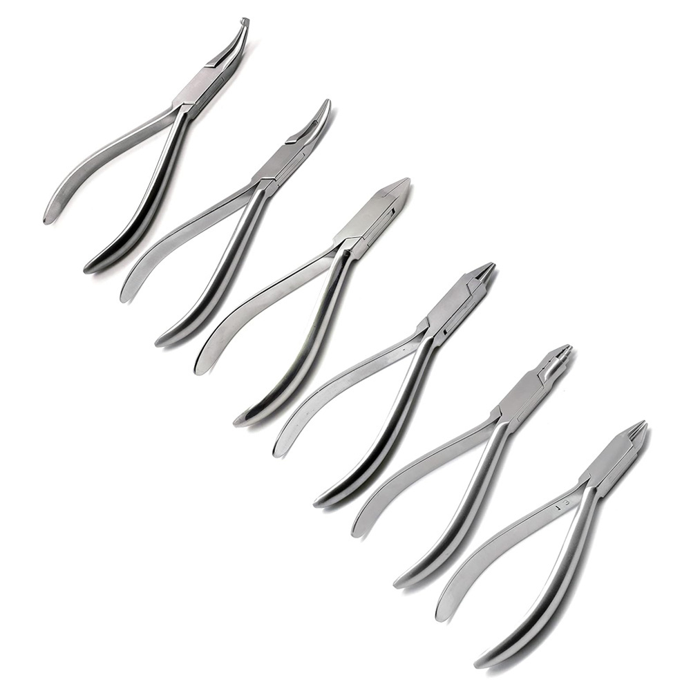 Dental Orthodontics Pliers Set Of 6 Braces Wire Bending Stainless Steel Dental Instruments BY INNOVAMED