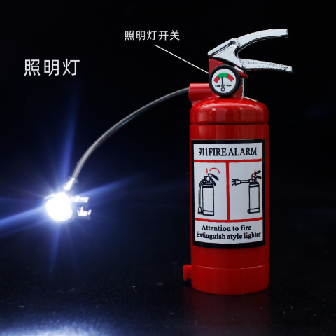 Creative open flame with flashlight, lighter, inflatable, novel and personalized design, lighter, smoking set