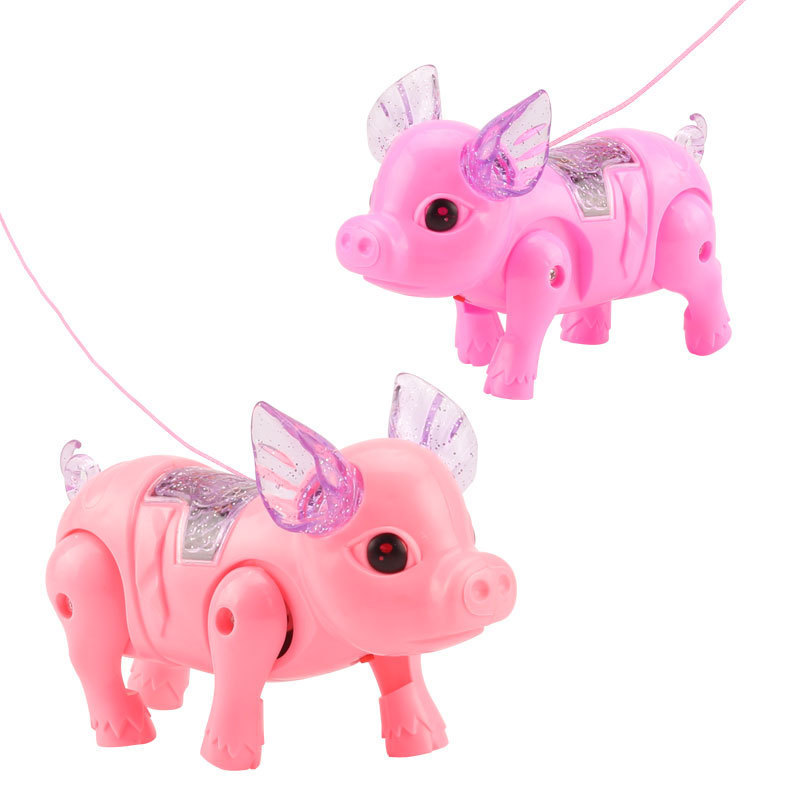 Children's Toys Electric Leash Piggy Glowing Music Will Run Piggy Model Children's Toys Free Shipping Gifts For Boys And Girls